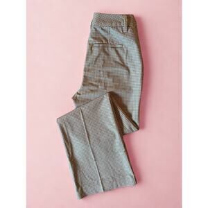 GAP Women’s Plaid Dress Pants Size 2 | Flared Chic Checked Trousers Brown Taupe